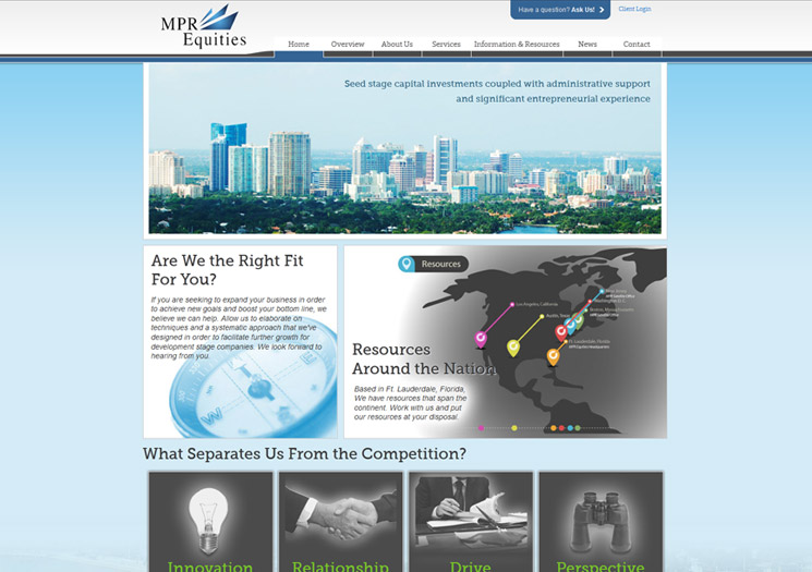 MPR Equities homepage